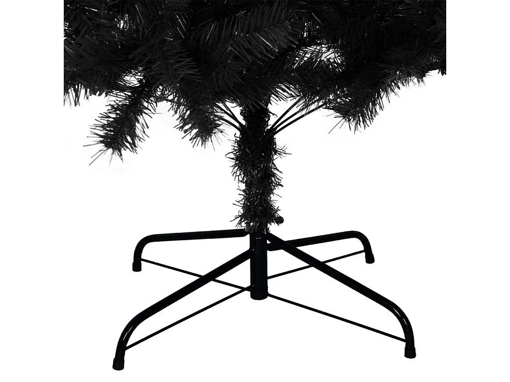 Sapin de Noël artificiel avec support noir 240 cm PVC