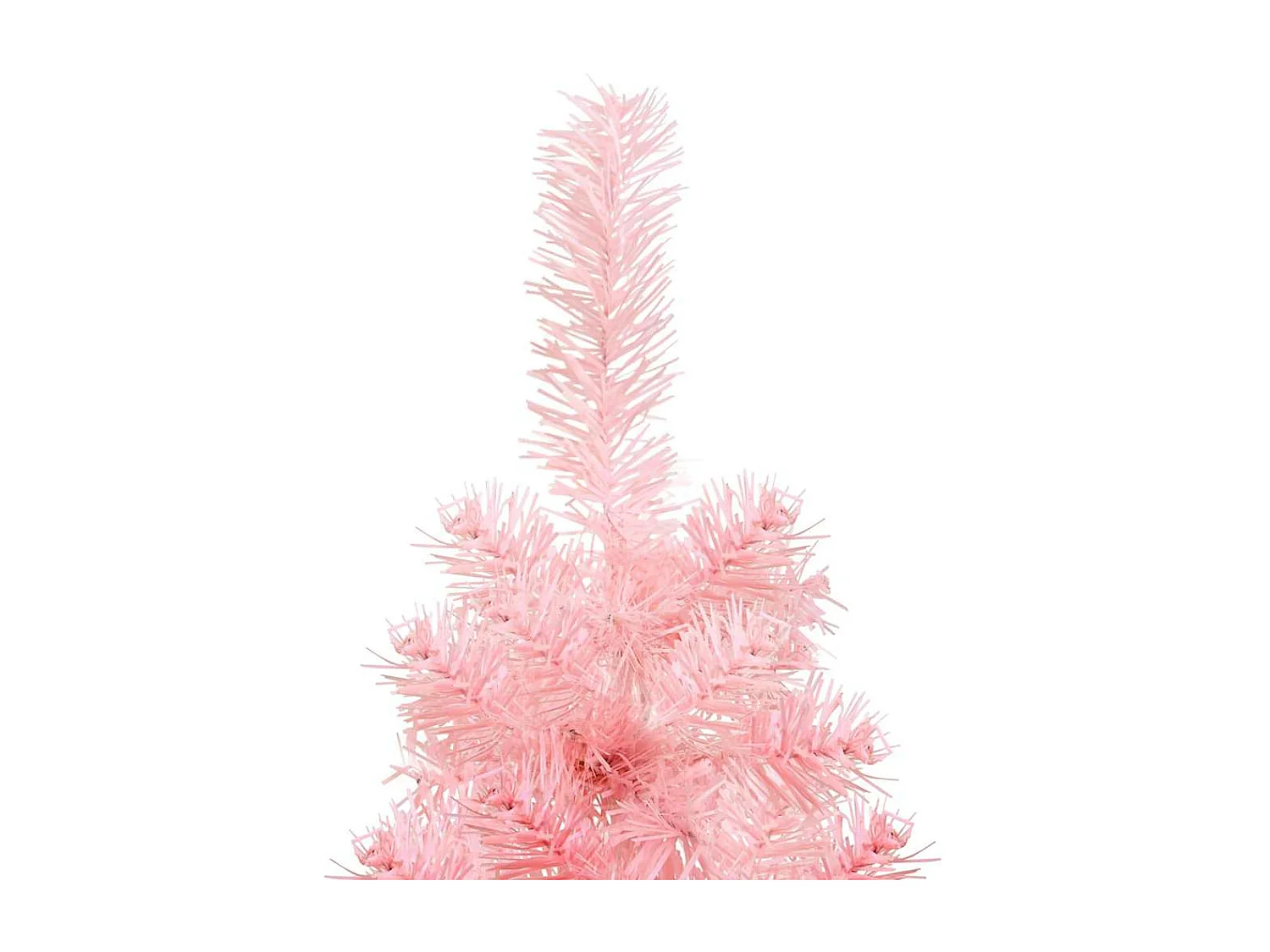 Demi sapin de Noël artificiel mince avec support Rose 150 cm