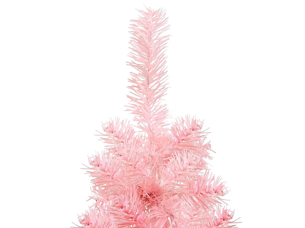 Kunstkerstboom half met standaard smal 150 cm roze
