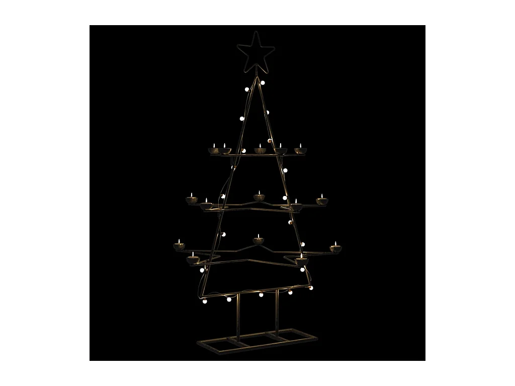 Kerstdecoratie kerstboom 105 cm metaal zwart