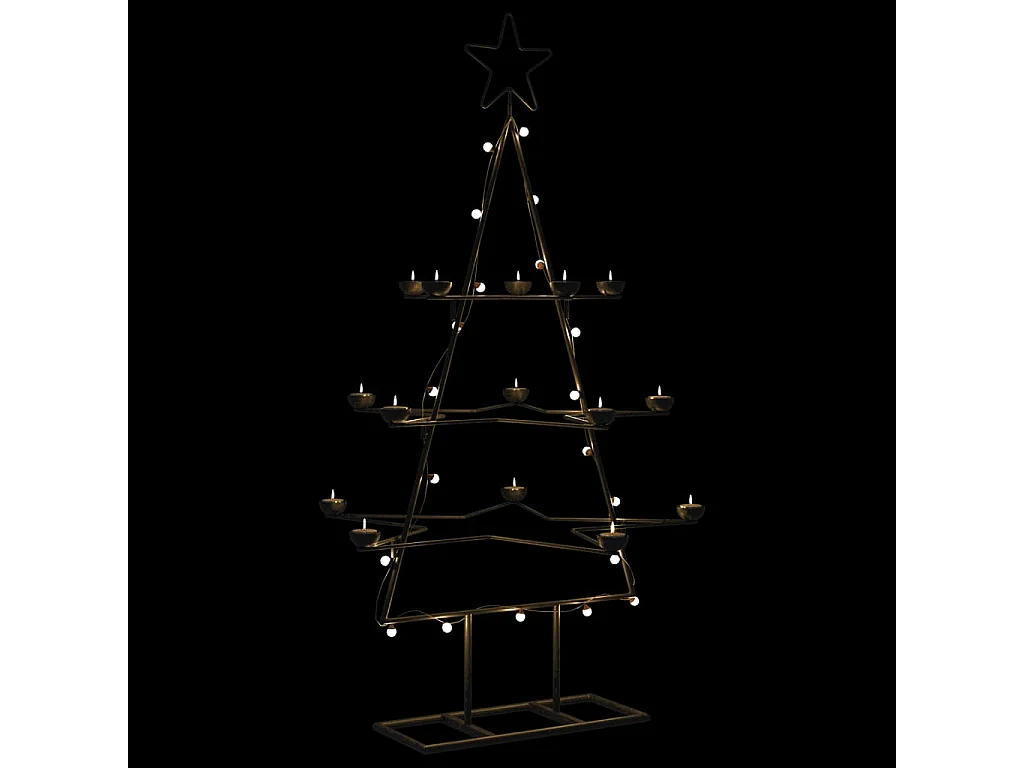 Árvore de Natal para decoração 105 cm metal preto