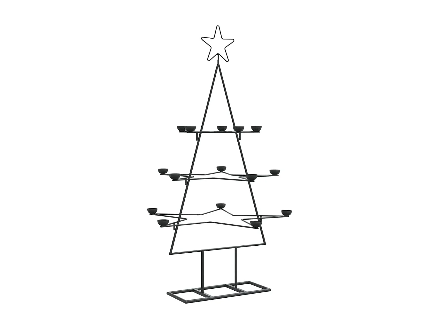 Árvore de Natal para decoração 105 cm metal preto
