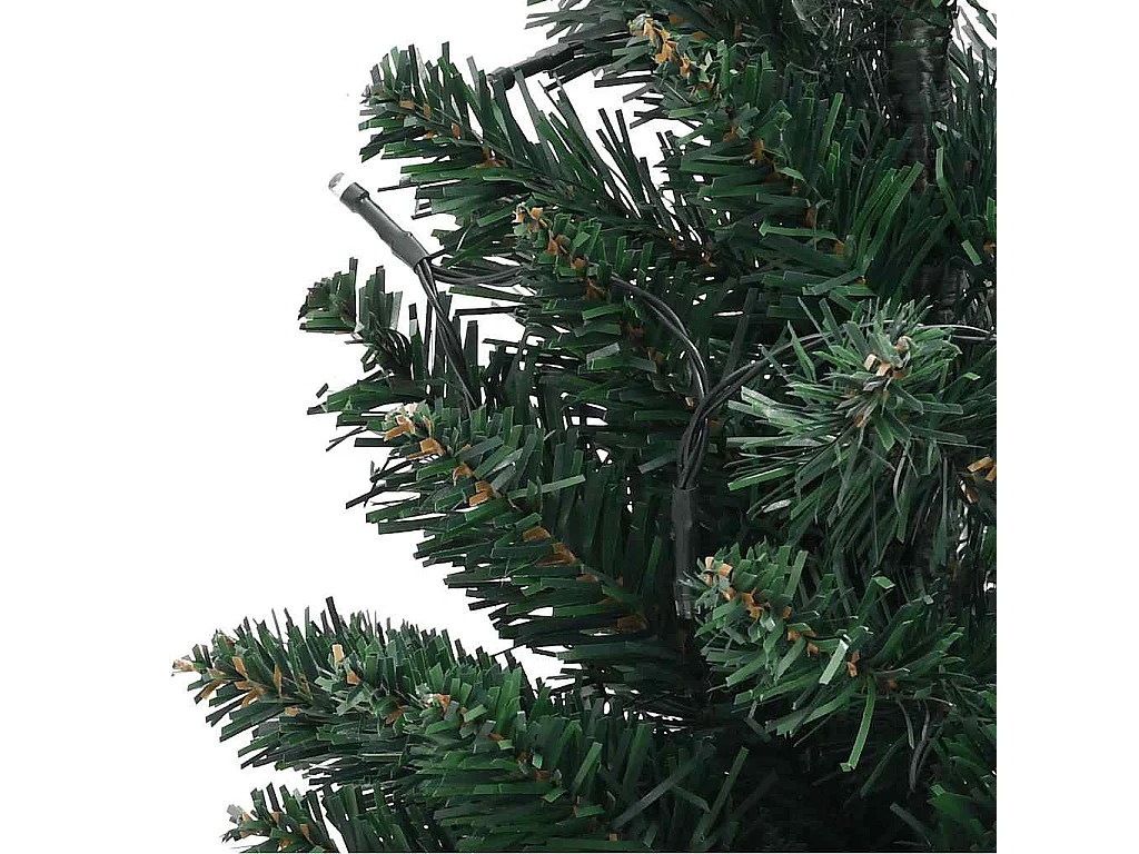 Kunstkerstboom met verlichting en standaard 90 cm PVC groen