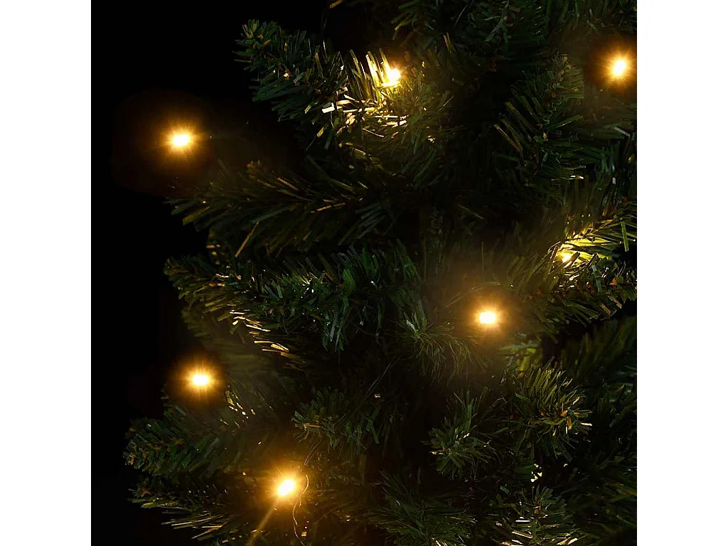 Kunstkerstboom met verlichting en standaard 90 cm PVC groen