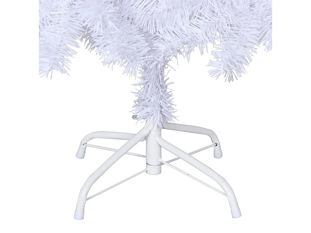 Künstlicher Weihnachtsbaum mit Dicken Zweigen Weiß 180 cm PVC