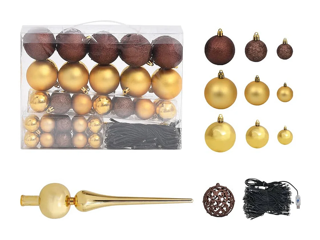 Arbre de Noël artificiel pré-éclairé et boules rose 150 cm PVC