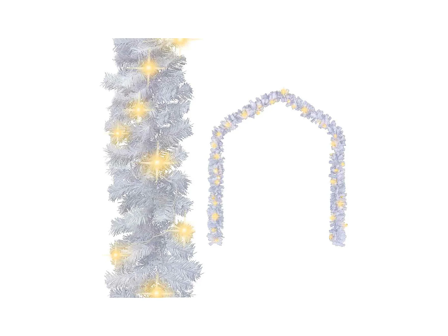 Guirlande de Noël avec lumières LED 20 m Blanc