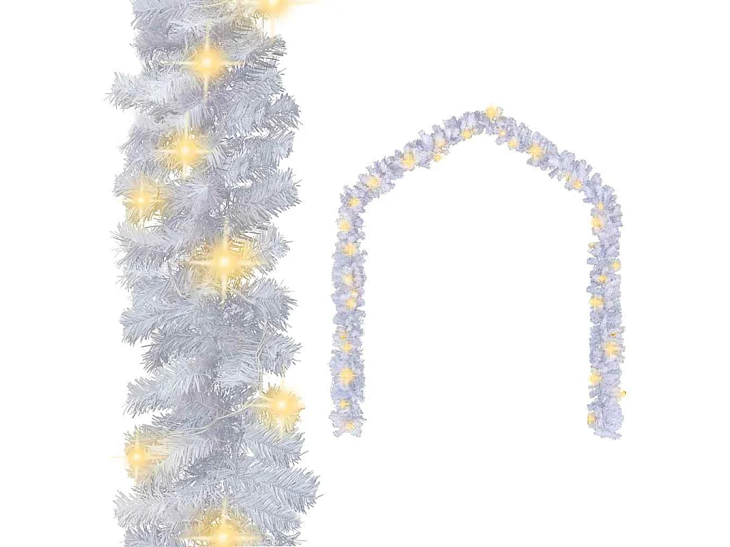 Guirlande de Noël avec lumières LED 20 m Blanc