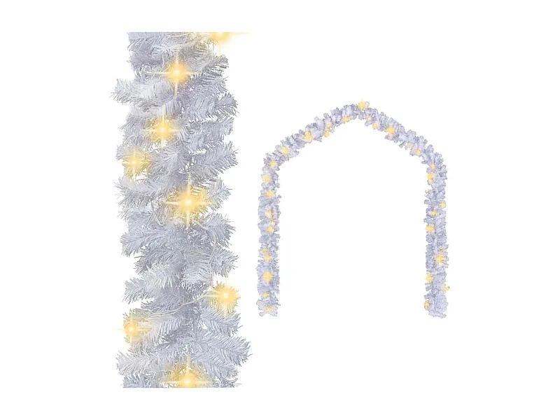 Guirlande de Noël avec lumières LED 20 m Blanc
