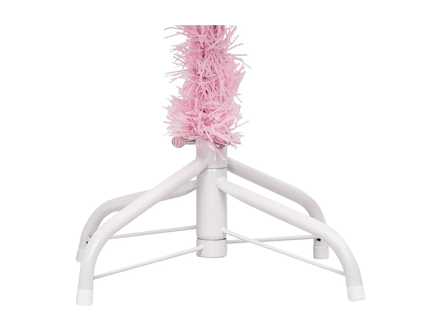 Árbol de Navidad preiluminado con luces y bolas rosa 150 cm