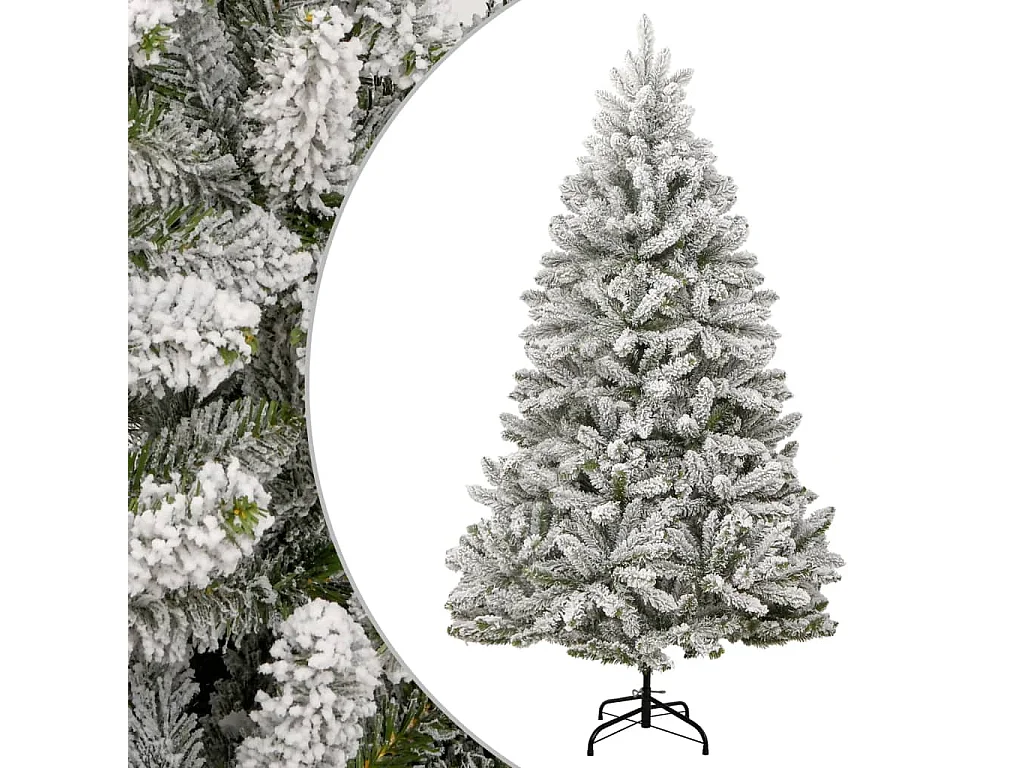Sapin de Noël artificiel à charnières avec neige floquée 270 cm