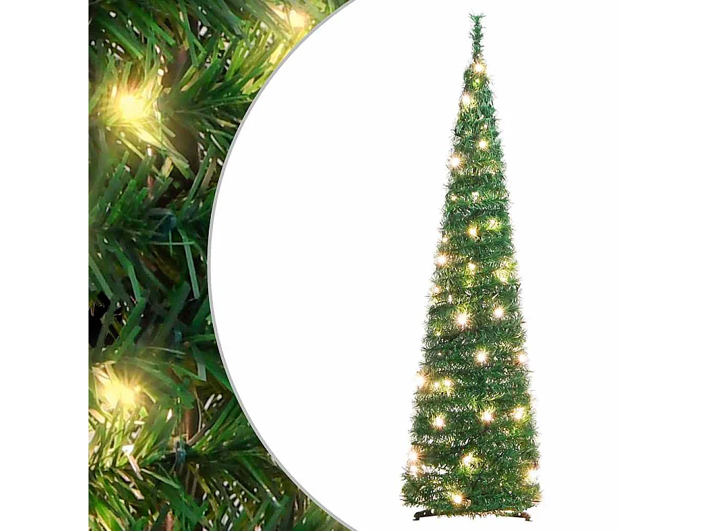 Kunstkerstboom pop-up 50 LED's 120 cm groen