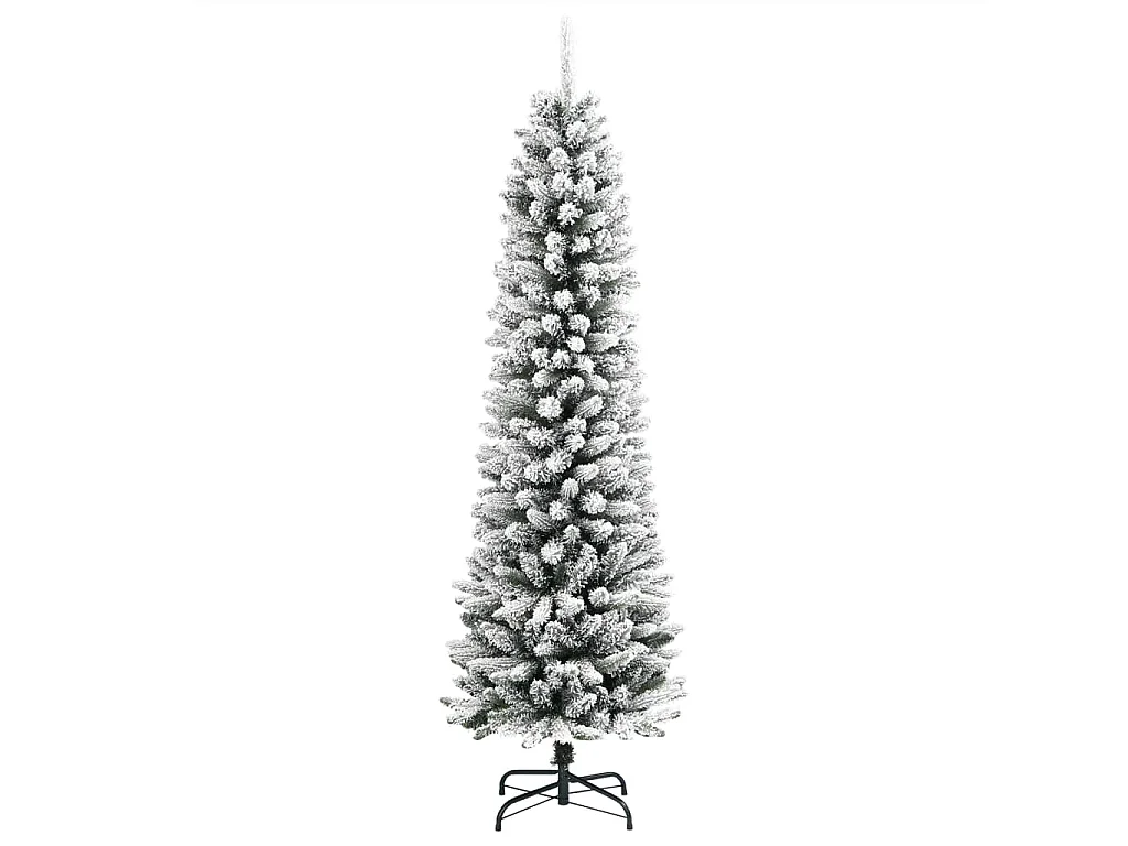 Künstlicher Weihnachtsbaum Schlank mit Schnee 120 cm PVC & PE