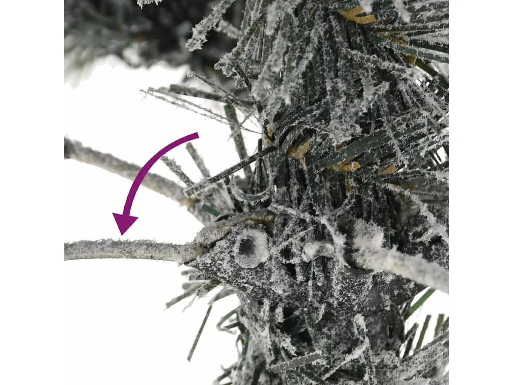 Sapin de Noël artificiel avec neige floquée 120 cm PVC et PE