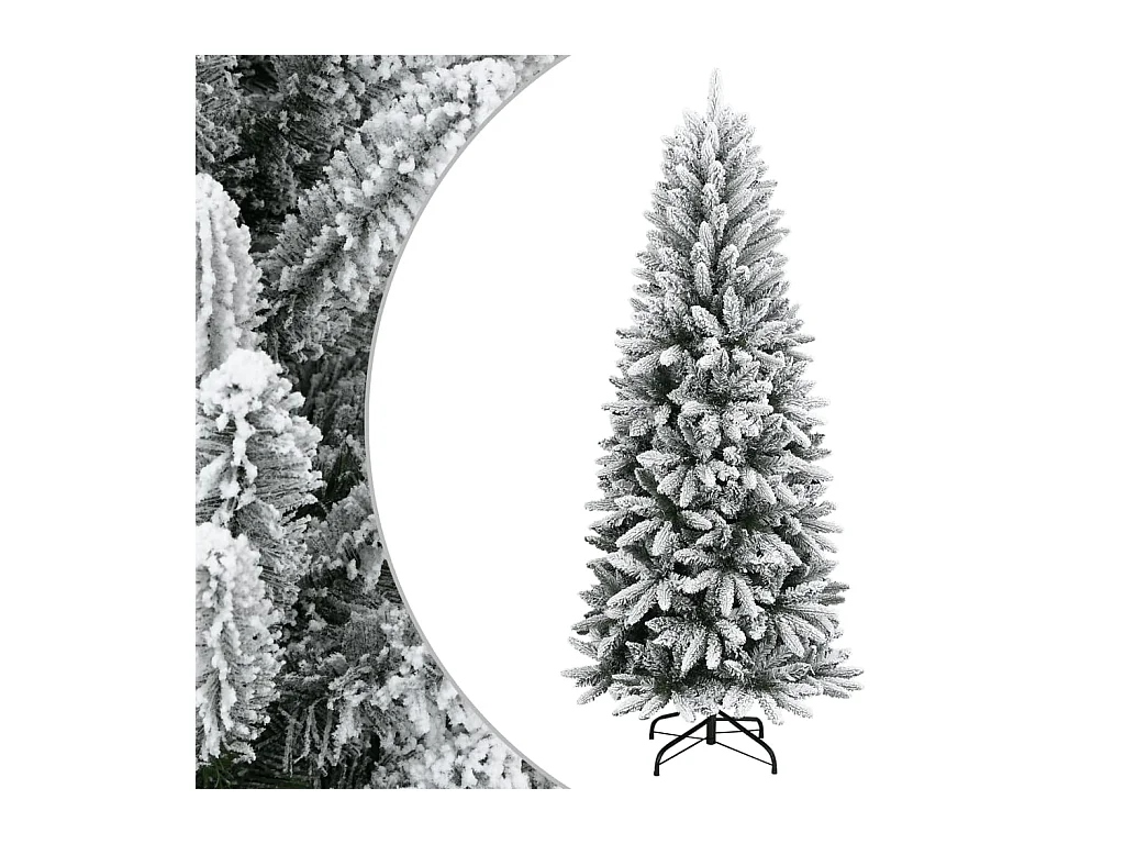 Kunstkerstboom met sneeuw 120 cm PVC en PE