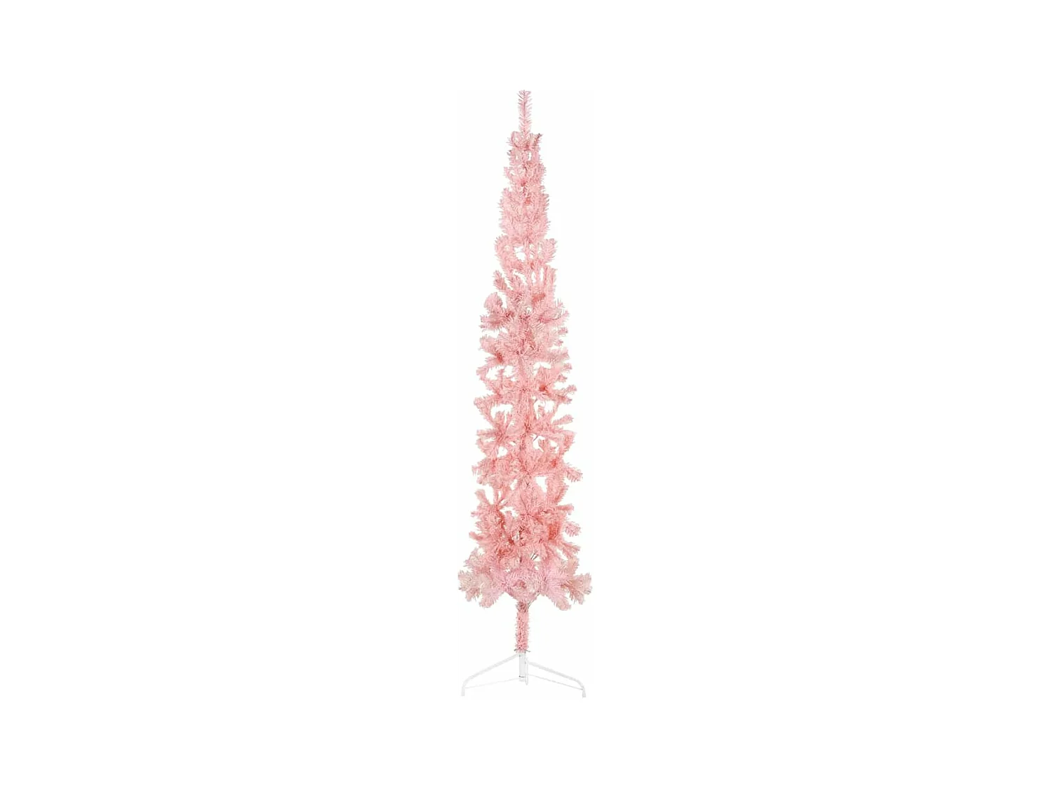 Künstlicher Halb-Weihnachtsbaum mit Ständer Schlank Rosa 240 cm