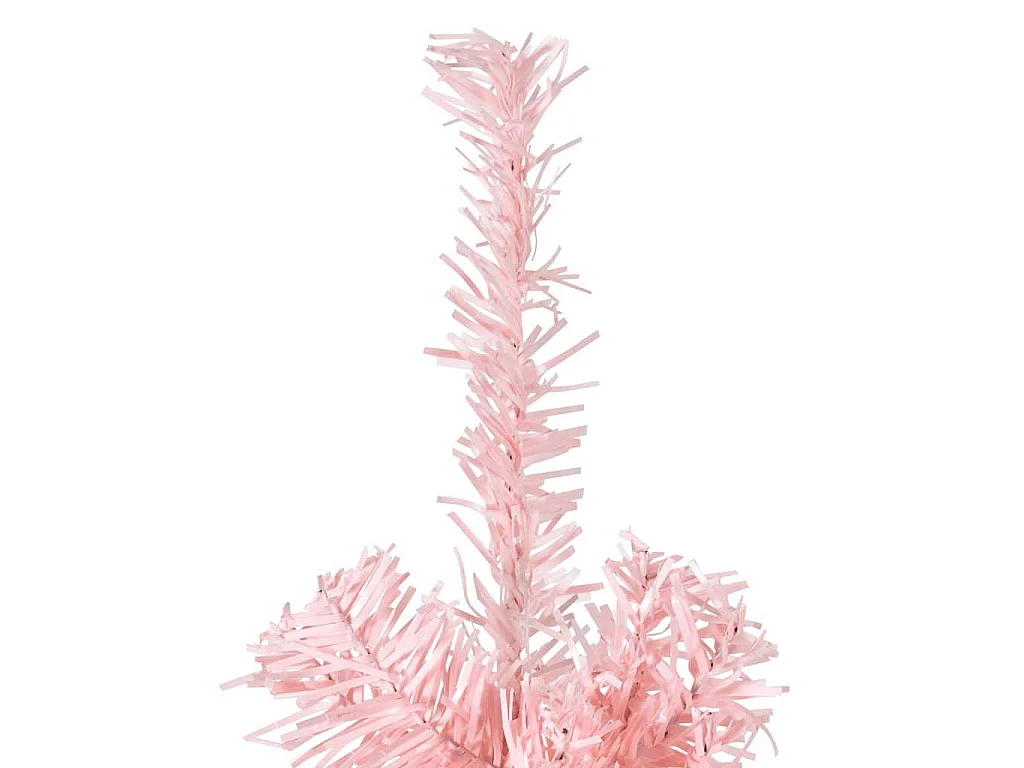 Kunstkerstboom half met standaard smal 240 cm roze