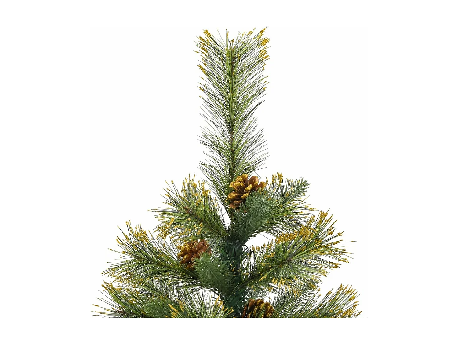 Albero di Natale Artificiale Incernierato con Pigne 120 cm