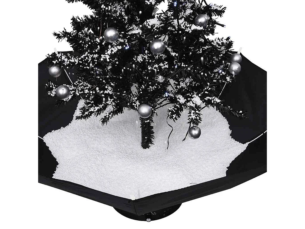 Schneiender Weihnachtsbaum mit Schirmfuß Schwarz 75 cm PVC