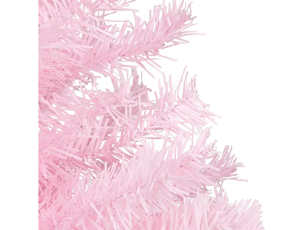 Albero di Natale Preilluminato con Palline Rosa 120 cm PVC