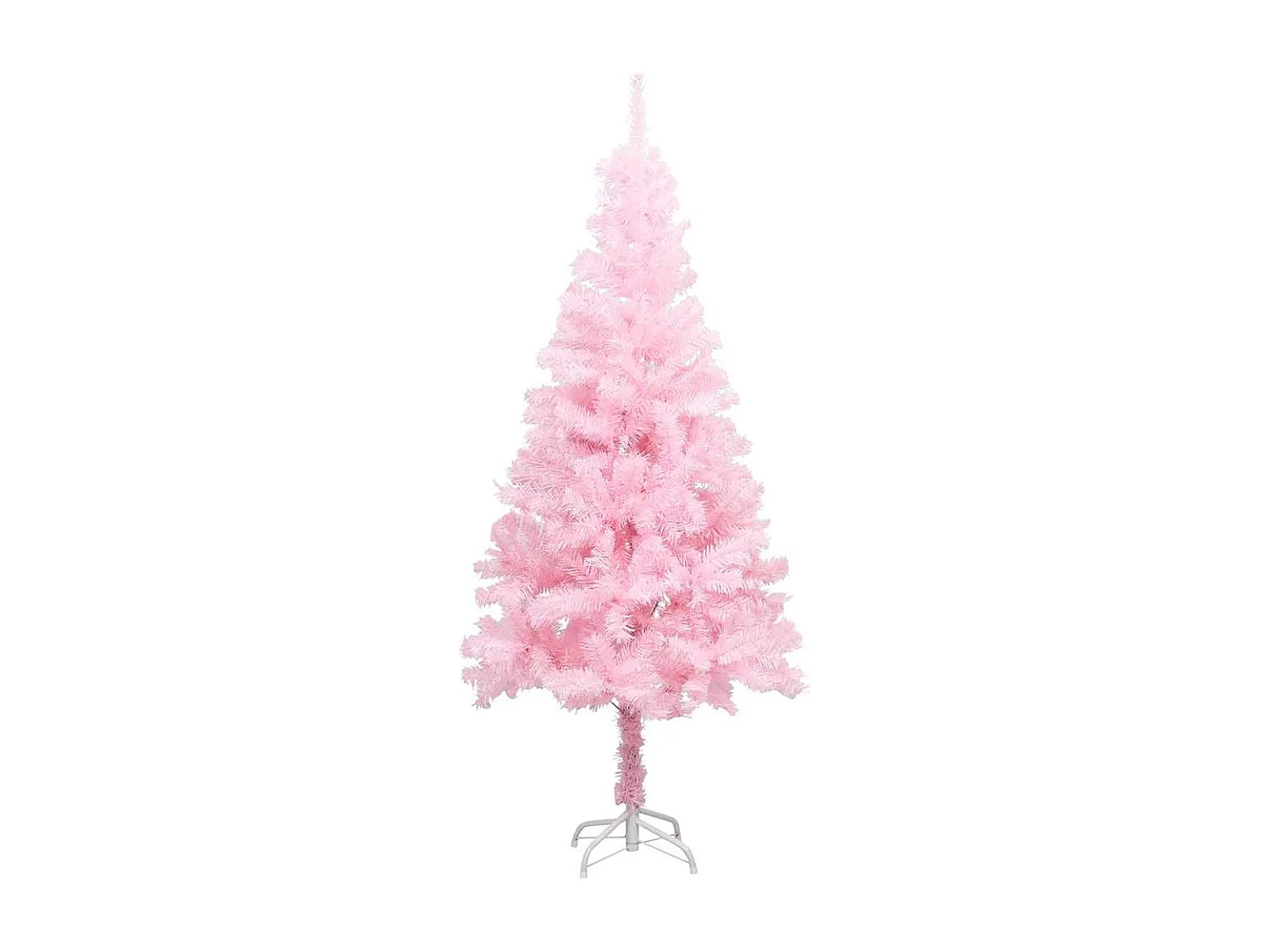 Arbre de Noël artificiel pré-éclairé et boules rose 120 cm PVC
