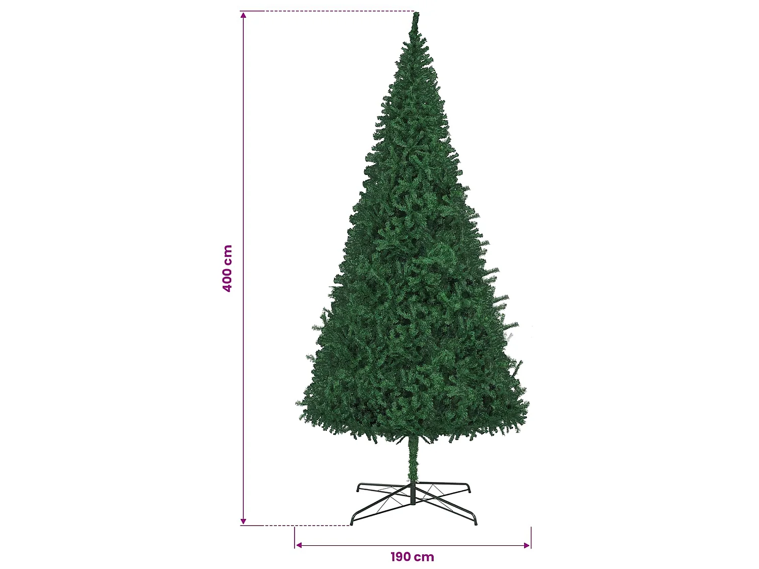 Sapin de Noël artificiel 400 cm Vert