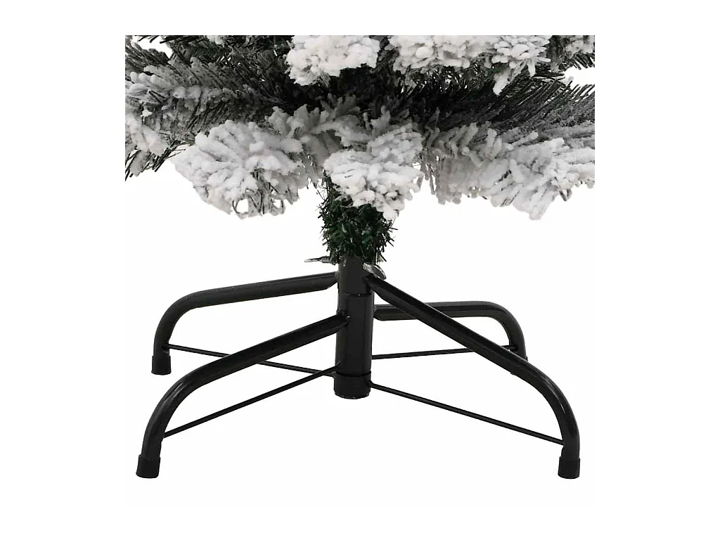 Sapin de Noël artificiel mince flocon de neige vert 150 cm PVC