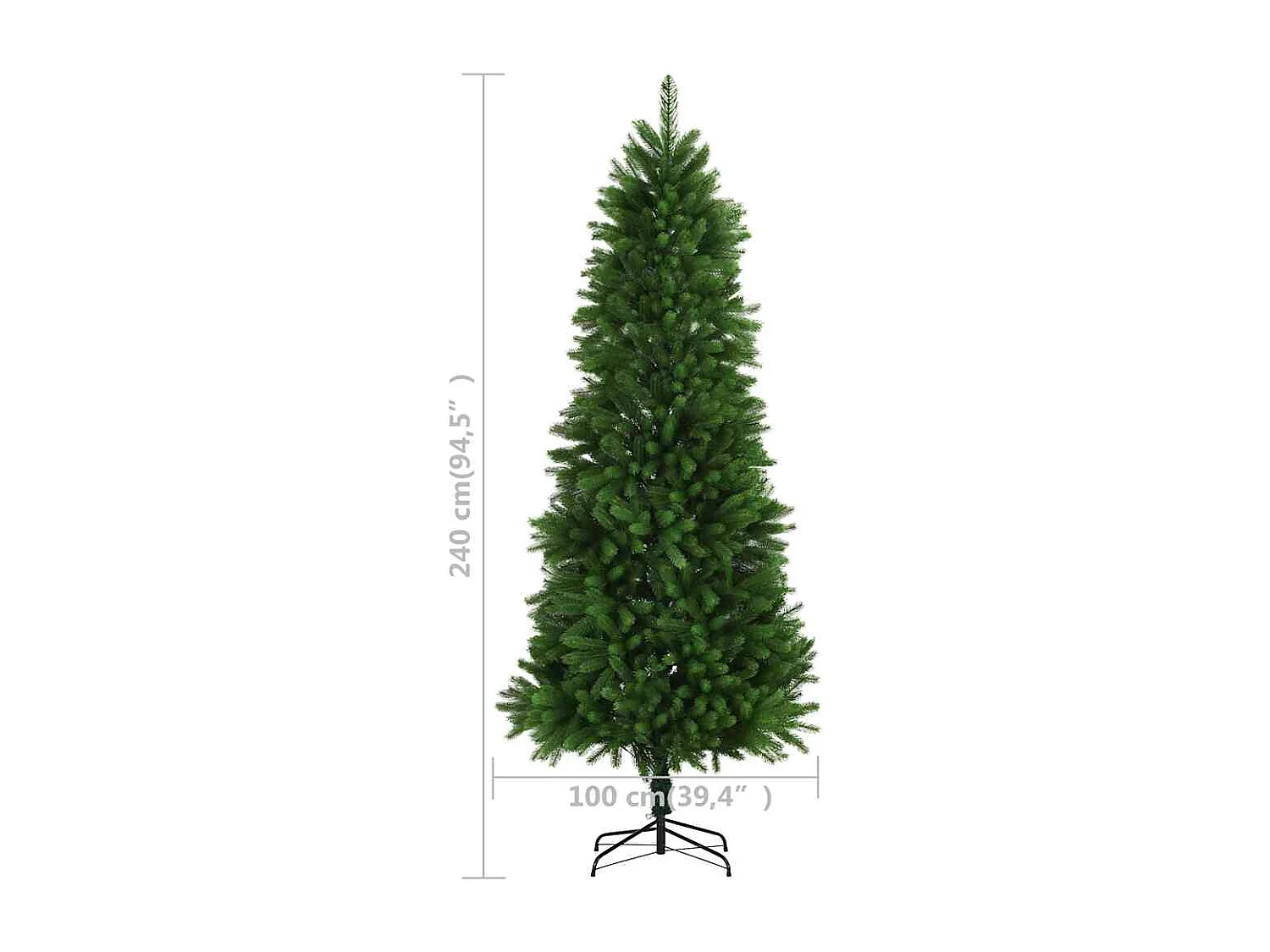 Árvore Natal artificial pré-iluminada c/ bolas 240 cm verde
