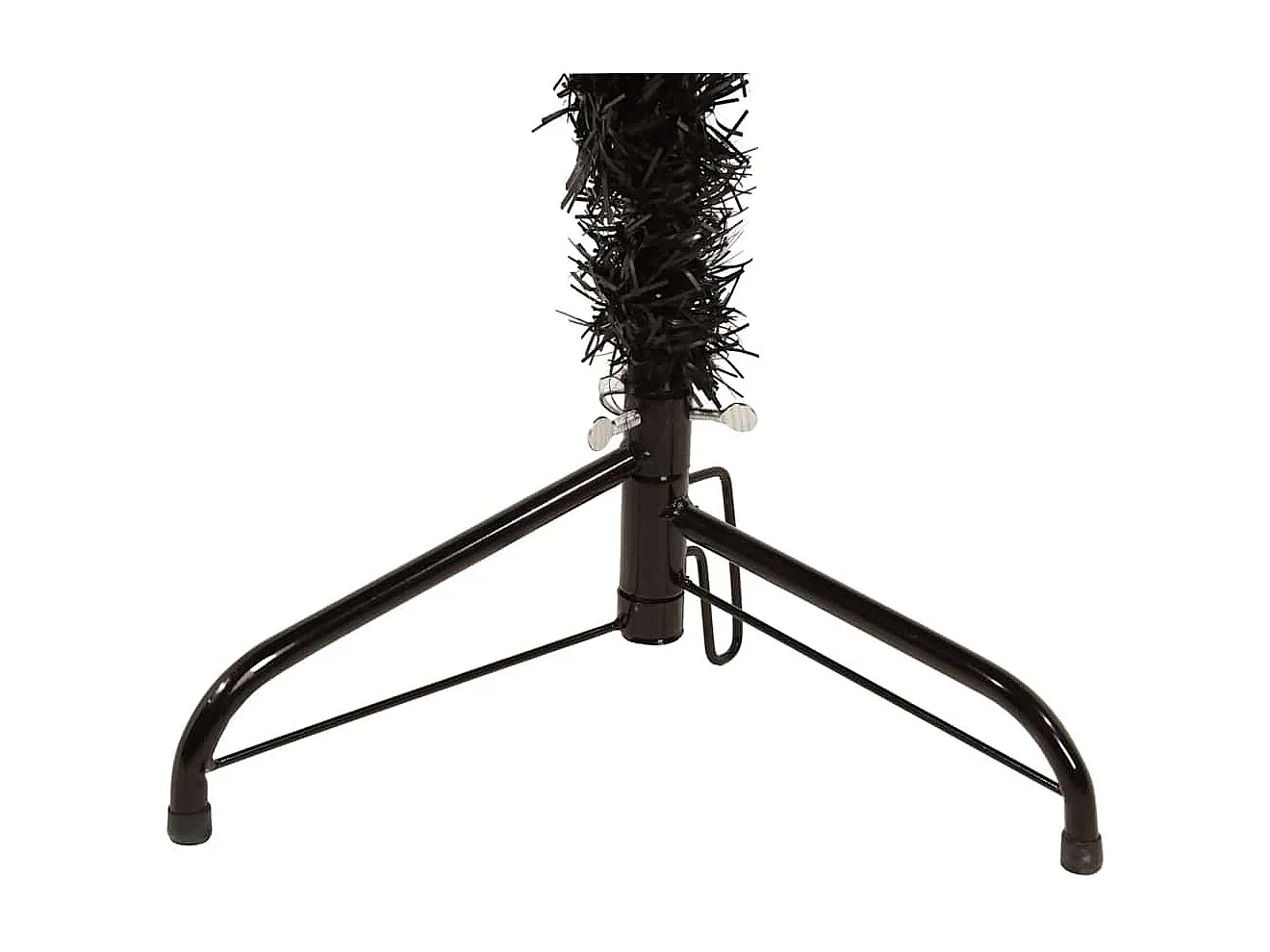 Albero Natale Artificiale Sottile a Metà e Supporto Nero 180 cm