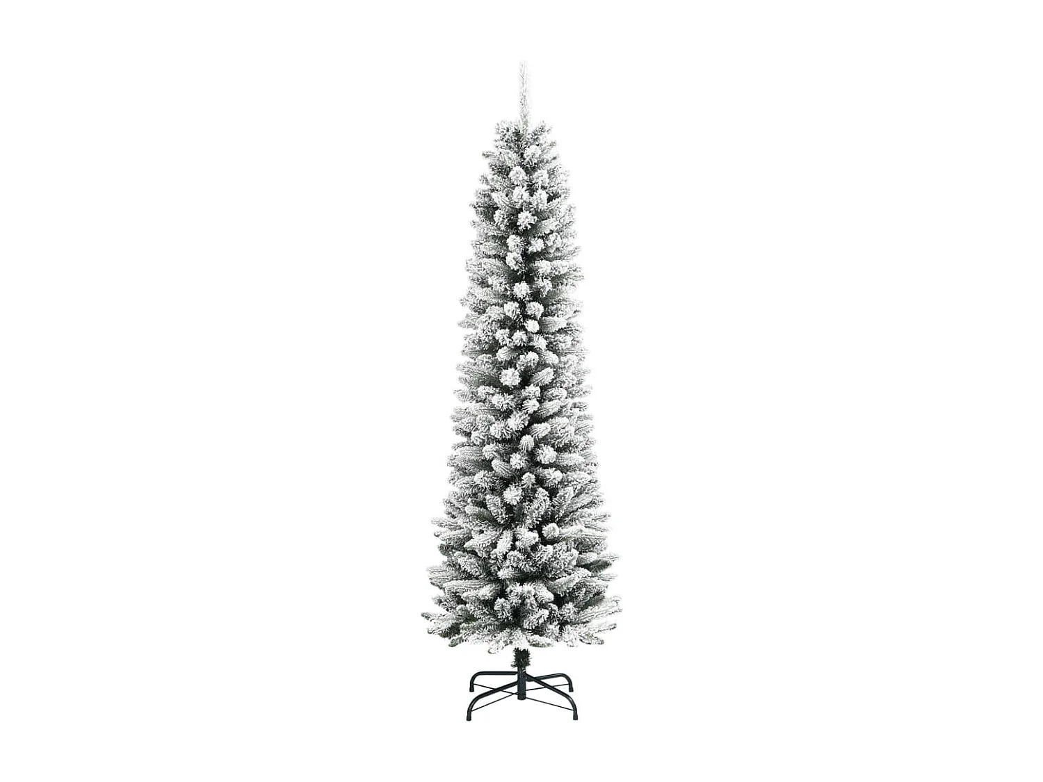 Künstlicher Weihnachtsbaum Schlank mit Schnee 180 cm PVC & PE