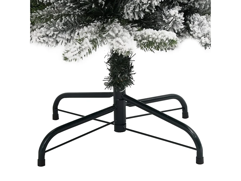 Árbol de Navidad artificial estrecho con nieve PVC y PE 180 cm