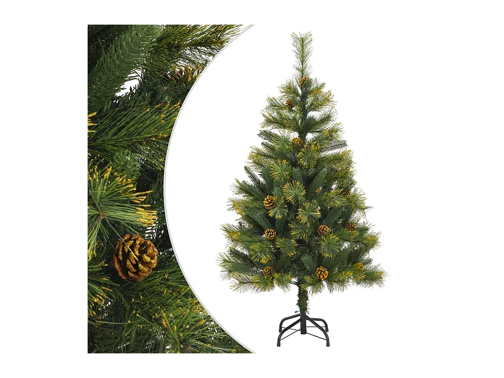 Kunstkerstboom met scharnieren en standaard 150 cm