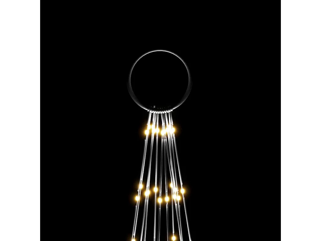 Sapin de Noël sur mât de drapeau 732 LED Blanc chaud 500 cm