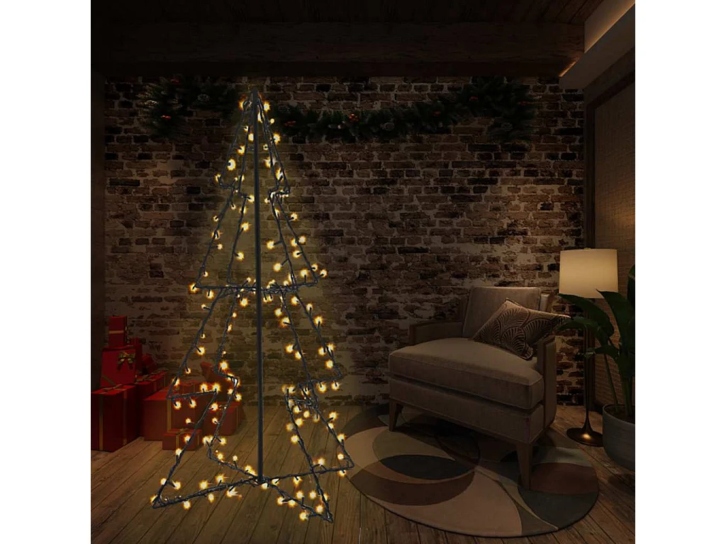 Weihnachtsbaum in Kegelform 240 LEDs Indoor Outdoor 115x150 cm