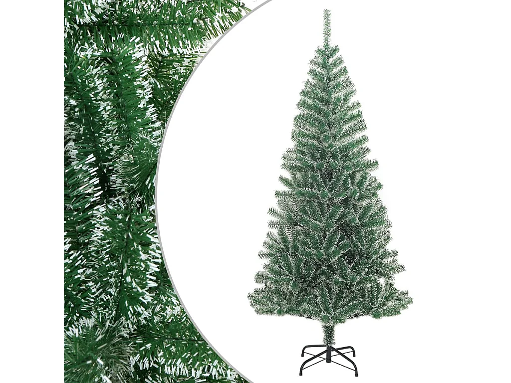 Kunstkerstboom met sneeuw 210 cm groen
