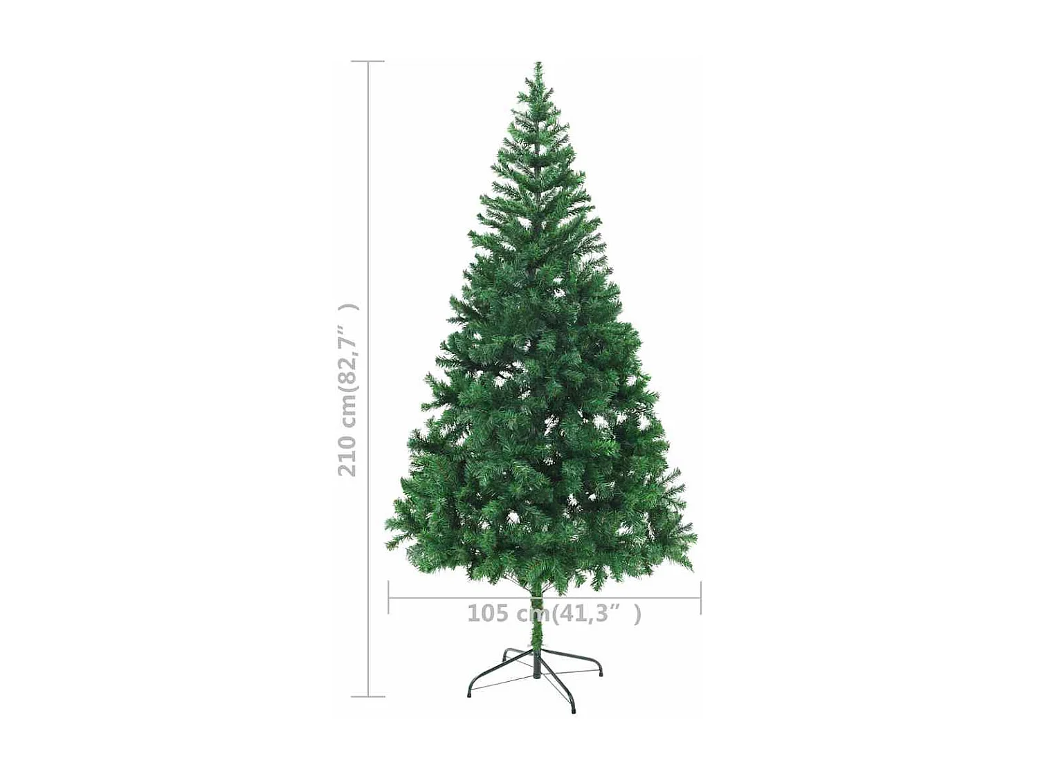 Árvore de Natal artificial pré-iluminada c/ bolas 910 ramos