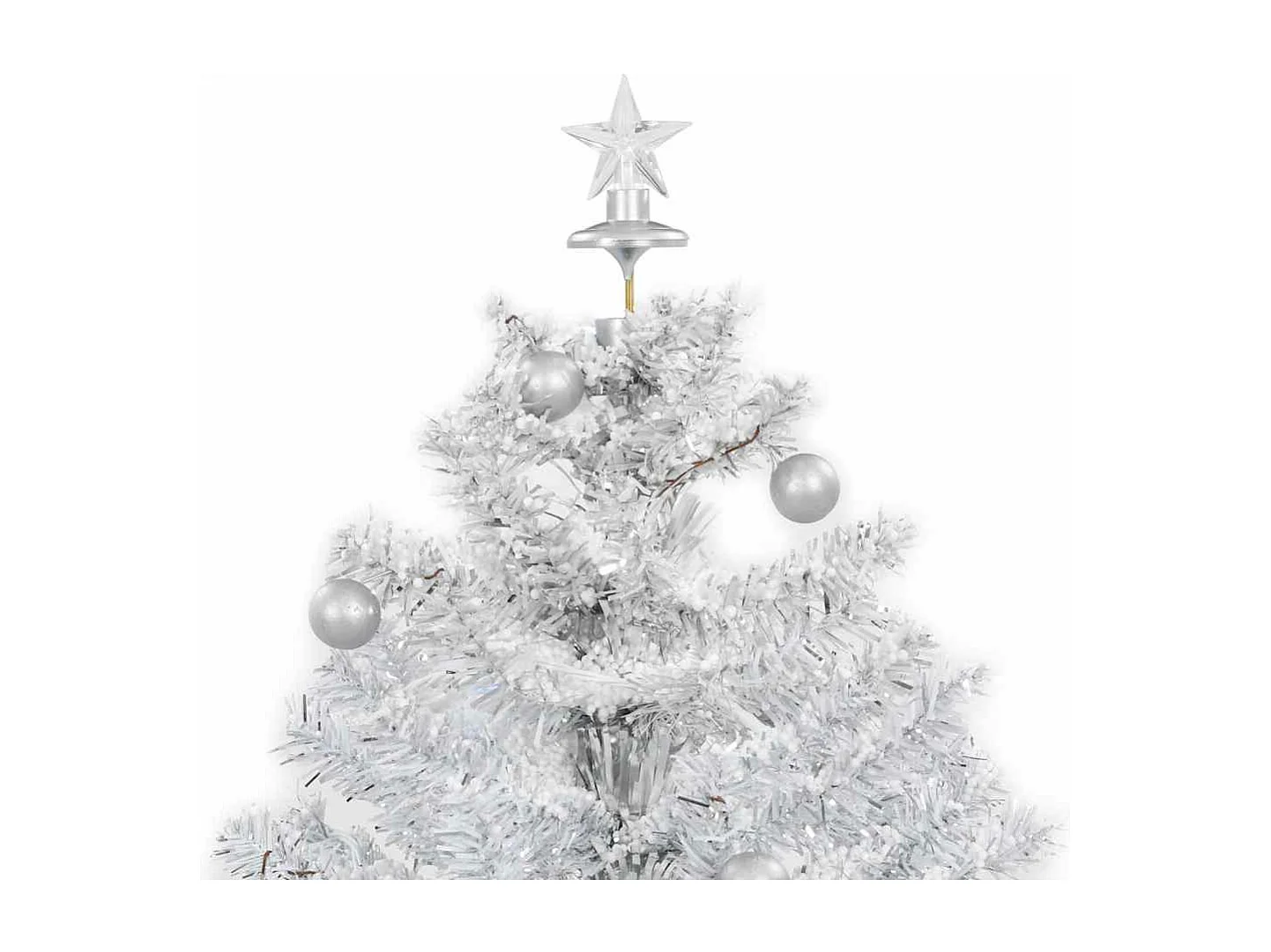 Schneiender Weihnachtsbaum mit Schirmfuß Weiß 75 cm