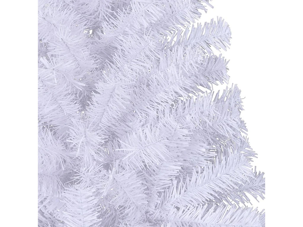 Sapin de Noël artificiel moitié avec support blanc 240 cm PVC