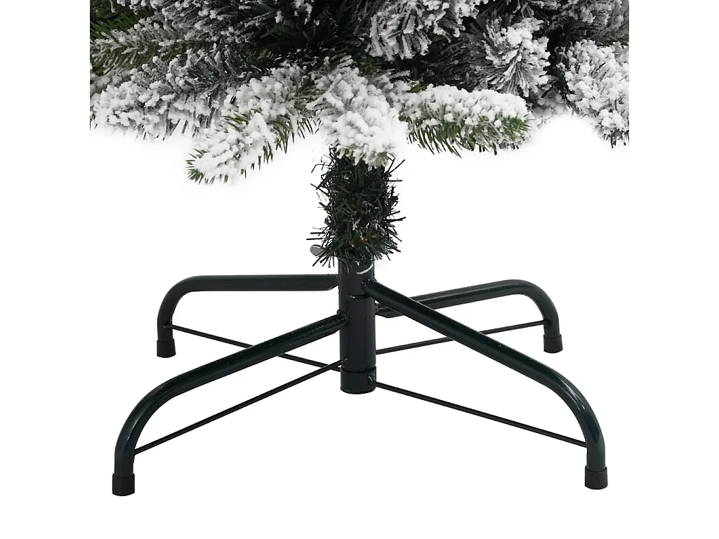 Albero Natale Artificiale Sottile Neve Floccata 240 cm PVC e PE