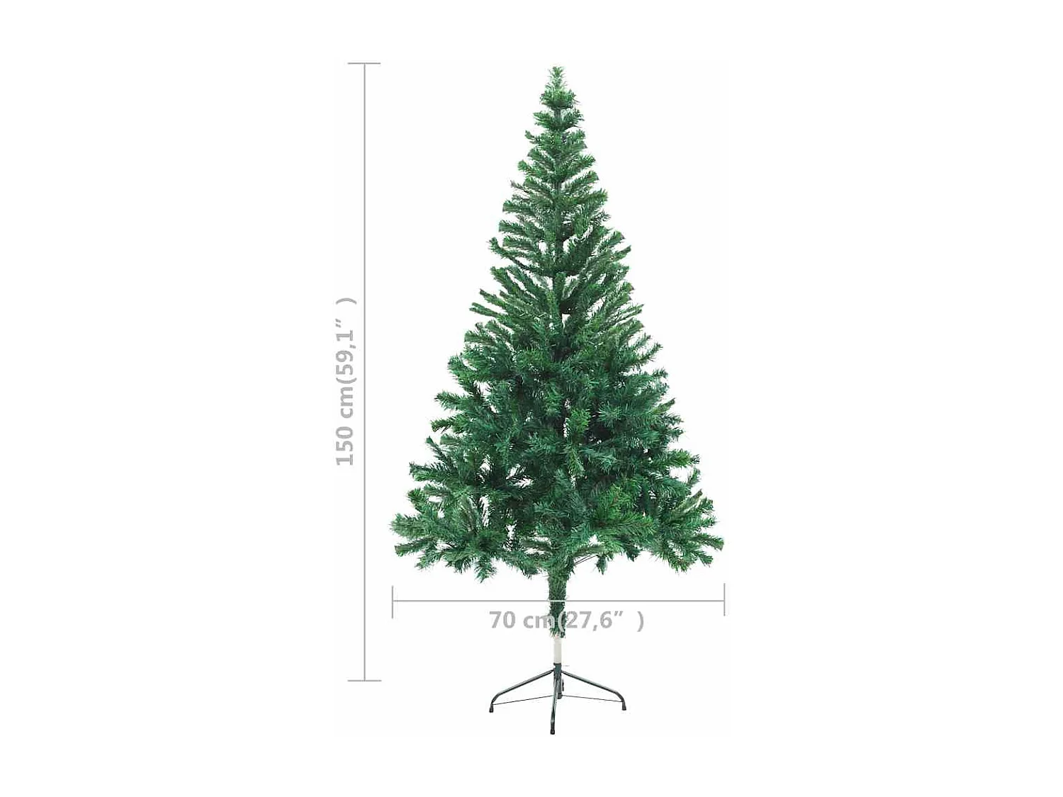 Árvore de Natal artificial pré-iluminada + bolas 380 ramos