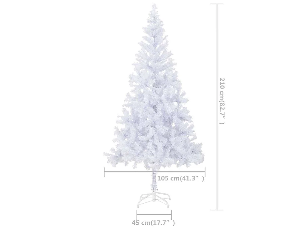 Arbre de Noël artificiel pré-éclairé/boules 210 cm 910 branches