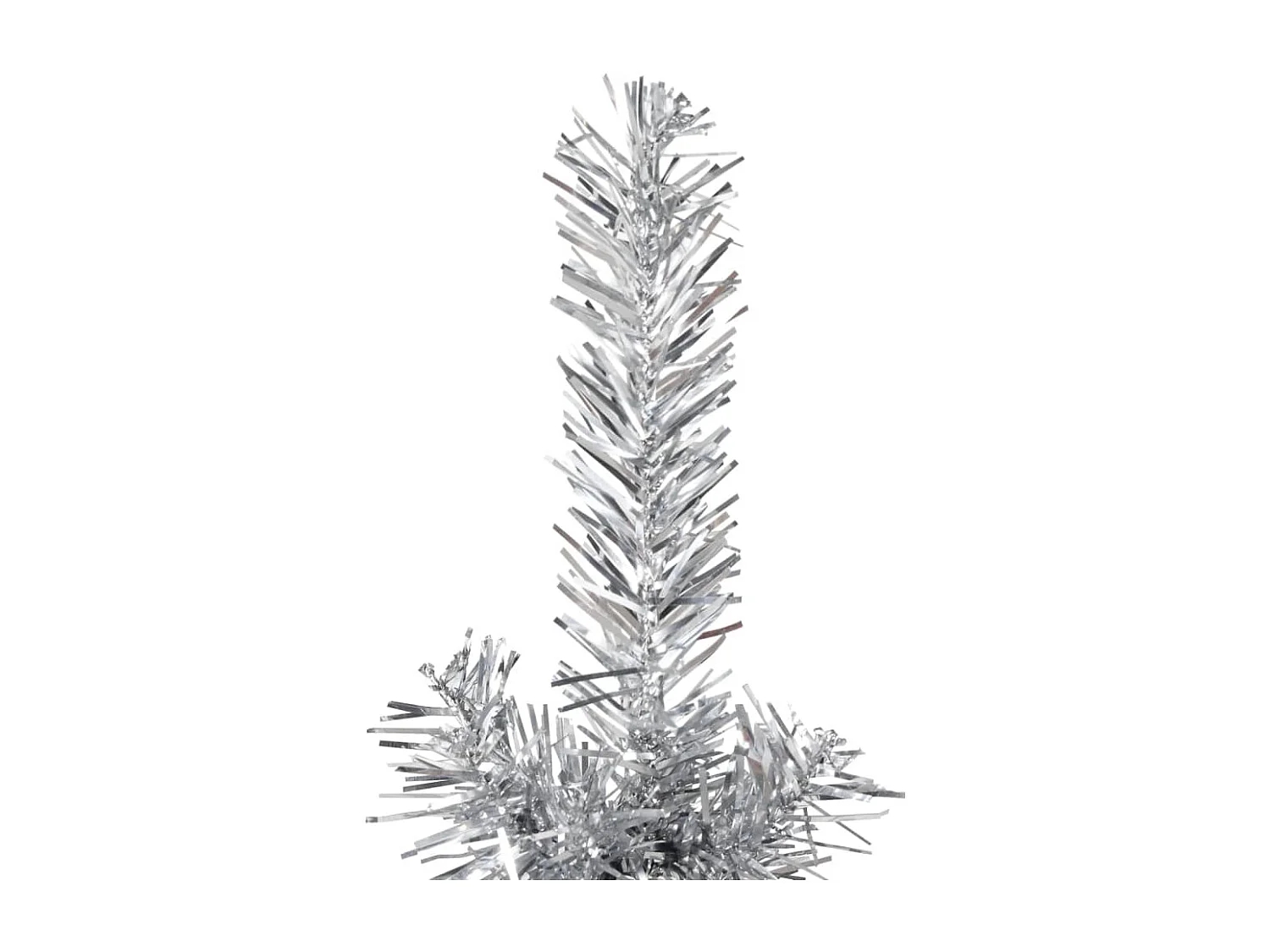 Künstlicher Halb-Weihnachtsbaum Ständer Schlank Silbern 150 cm