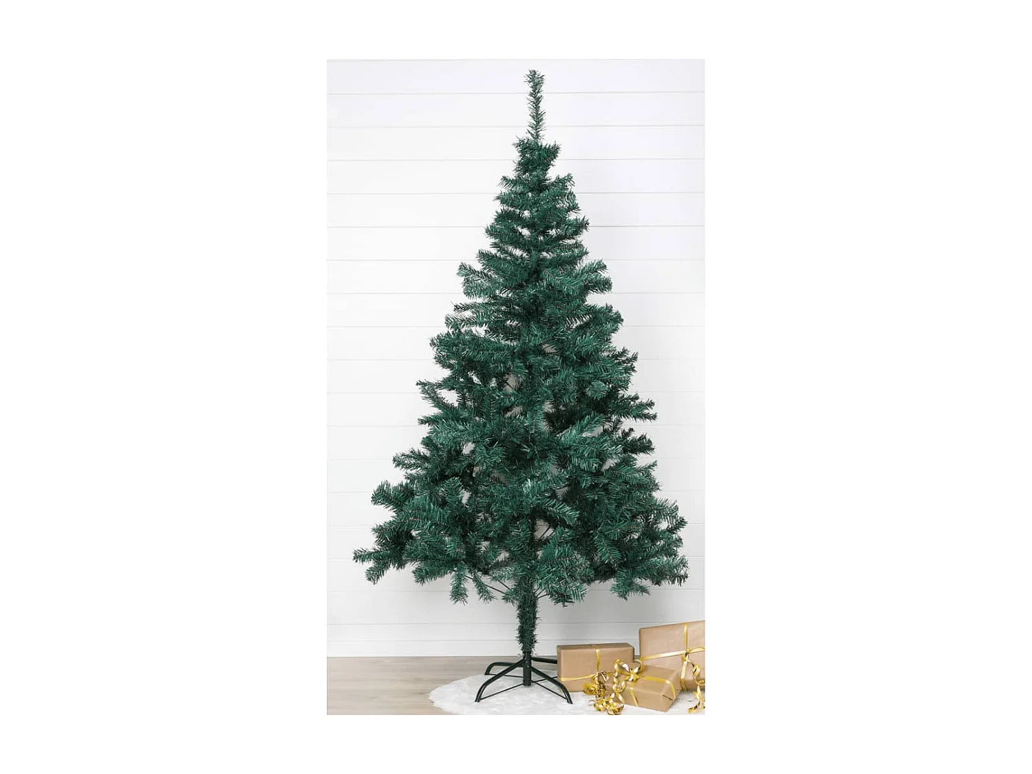 Árvore de natal com suporte de metal 180 cm verde
