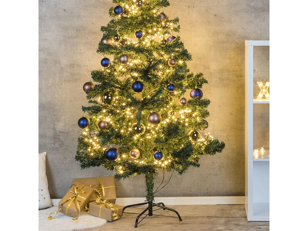 Árvore de natal com suporte de metal 180 cm verde