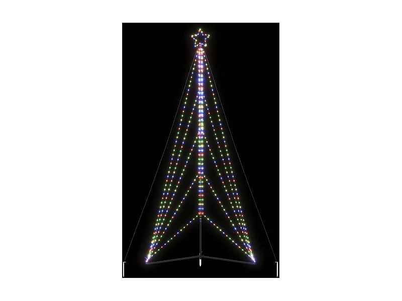LED-kerstboom 615 LEDs kleurrijk 404,5 cm