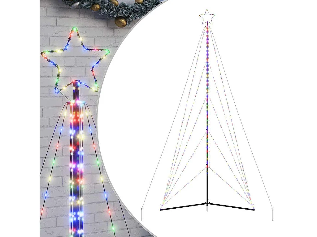 Sapin de Noël à LED 615 LED colorées 404,5 cm
