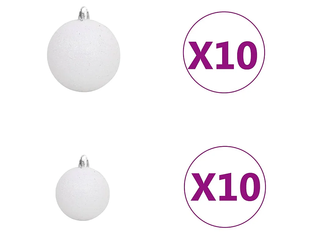 Künstlicher Weihnachtsbaum Beleuchtung & Kugeln 210 cm Grün