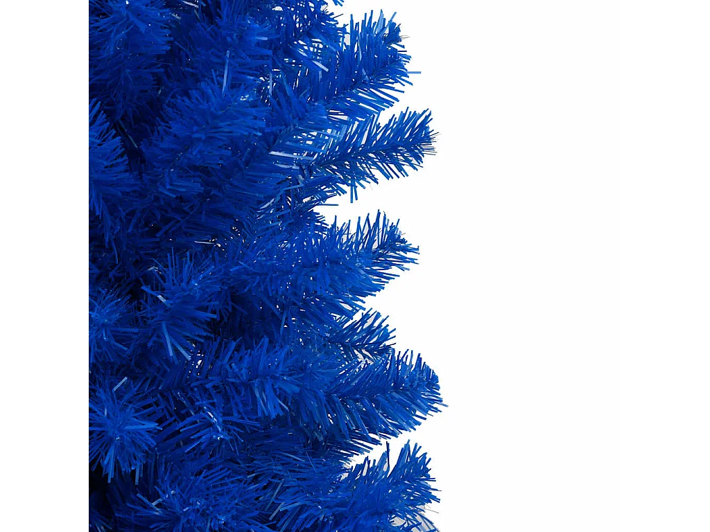 Kunstkerstboom met verlichting en kerstballen 210 cm PVC blauw