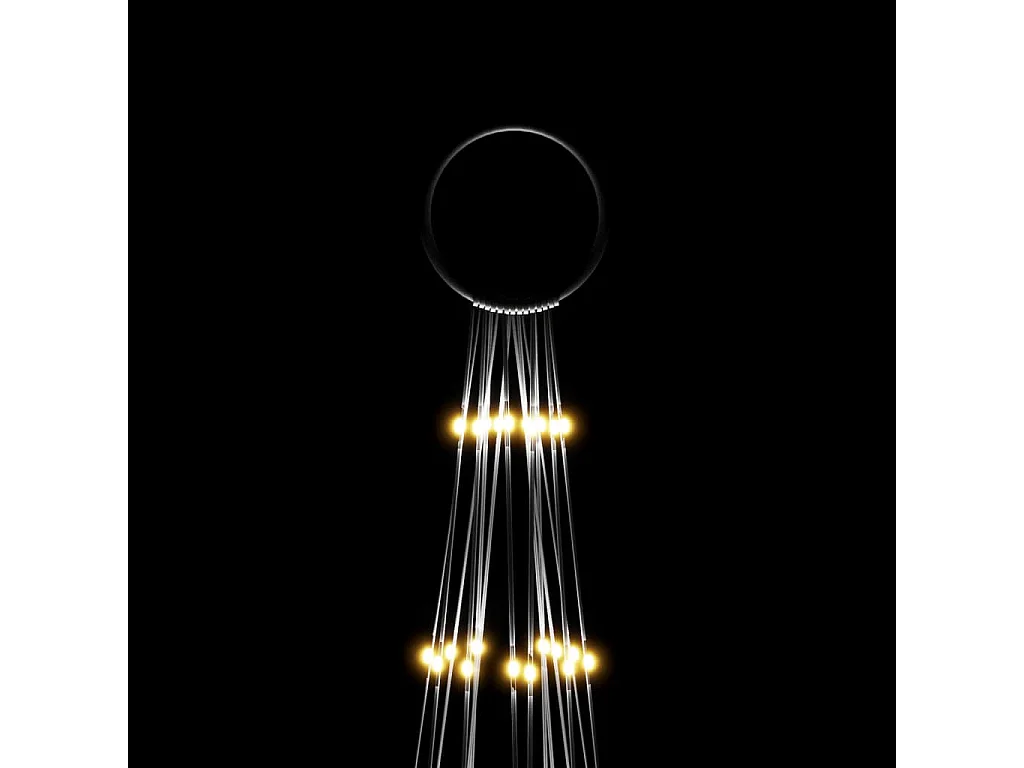 Sapin de Noël sur mât de drapeau 1134 LED Blanc chaud 800 cm