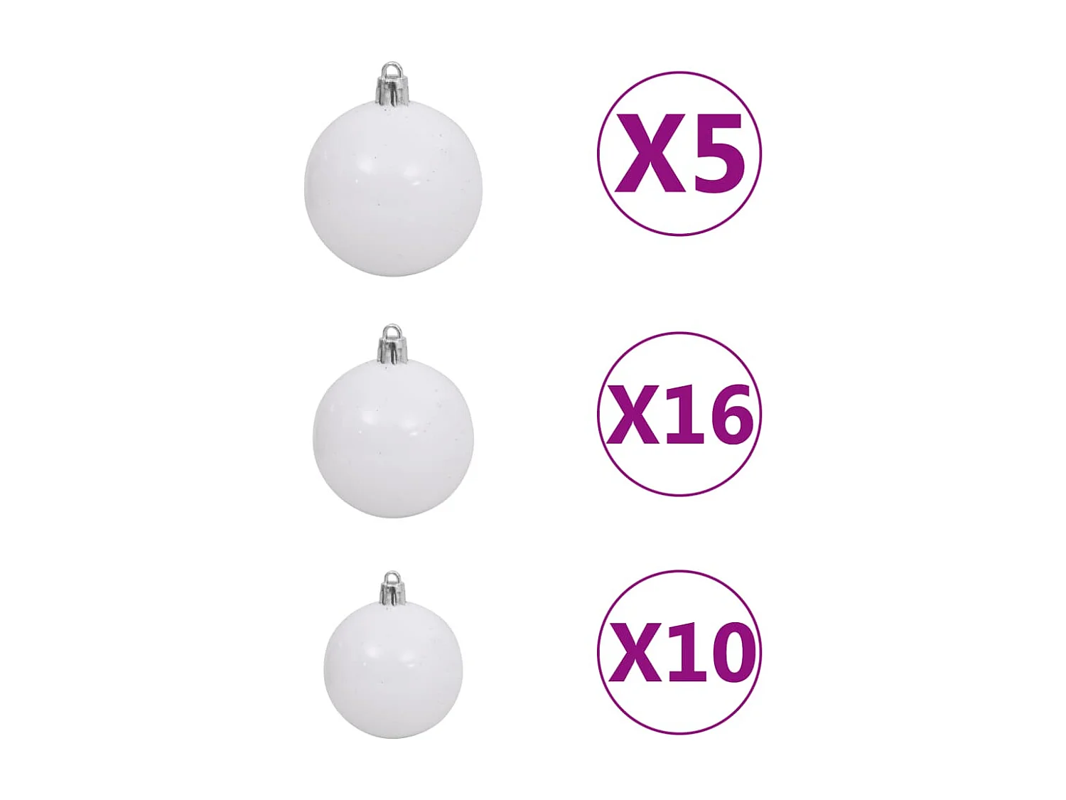 Árvore Natal artificial pré-iluminada c/ bolas 210 cm PVC verde